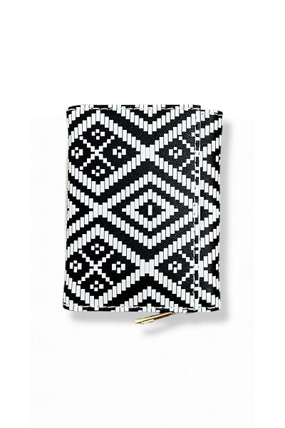 Mevo Young White Color Patterned Paper Wallet with Coin and Card Holder Compartment.