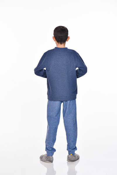M MOONCOVER Mooncover Erkek Çocuk Kışlık Pamuklu Pijama Takımı – Baba-Oğul Jeans