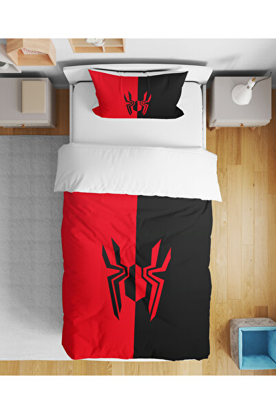 Home طقم غطاء لحاف للأولاد مطبوع رقميًا ثلاثي الأبعاد بنمط سبايدر مان بدون مل...