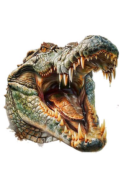 MegaSticker 13x13 Cm Crocodil Nil sălbatic - Autocolante pentru mașină, motocicletă, cască și laptop