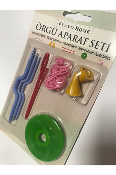 ATMACA TUHAFİYE Örgü Aparat Seti -saç Örgü Şişi, Yün Iğnesi, Ilmek Işaretleyi...