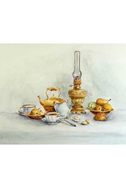 Sarisa Pictură în acuarelă cu natură moartă