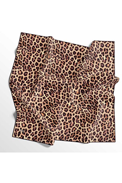 İpekal Eșarfă din bumbac moale cu model leopard - 04483