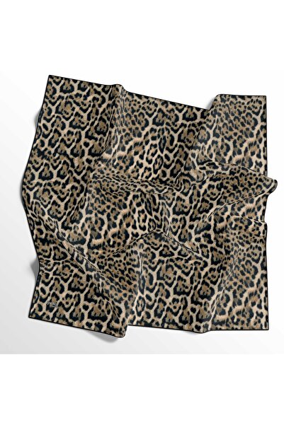 İpekal Eșarfă din bumbac moale cu model leopard - 04482