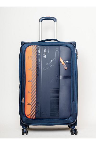 Skybags Airway Pro Expandable Luggage, TSA Lock, 28 Inch, Blue