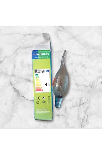 FUJİMAX E-14 İNCE DUYLU  SARI RENK 6500K DAMLA TİP FLAMANLI AMPUL