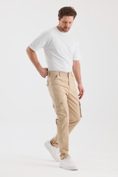 DeepSEA Ανδρικό Μπεζ Παντελόνι Αθλητικό Κομμένο Σετ πλαϊνή τσέπη τεμαχίων ελα...