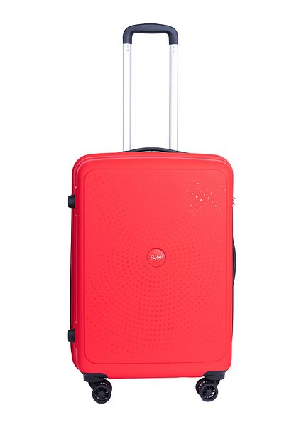Skybags ZAP Checked Luggage Trolley | Hardcase Polypropylene | 24 | Red