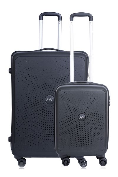 Skybags ZAP Set of 2 Luggage Trolley | Hardcase Polypropylene | 20/28 | Black