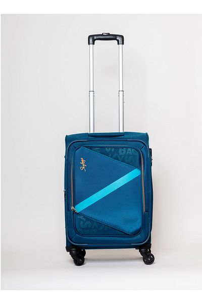 Skybags Spotlight Carry-On Luggage, Polyester Soft Sided, 20", Blue