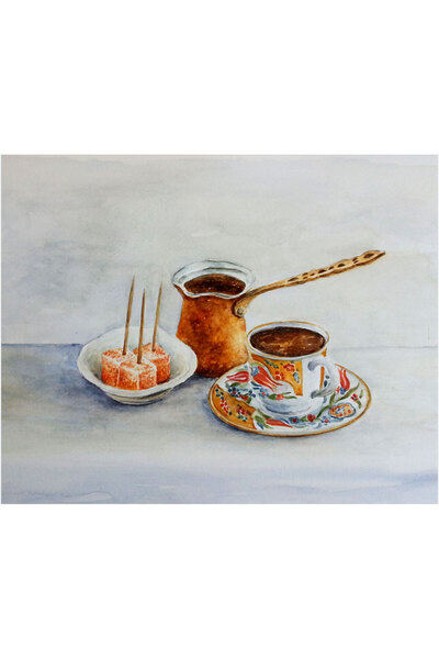 Sarisa Pictură în acuarelă cu natură moartă