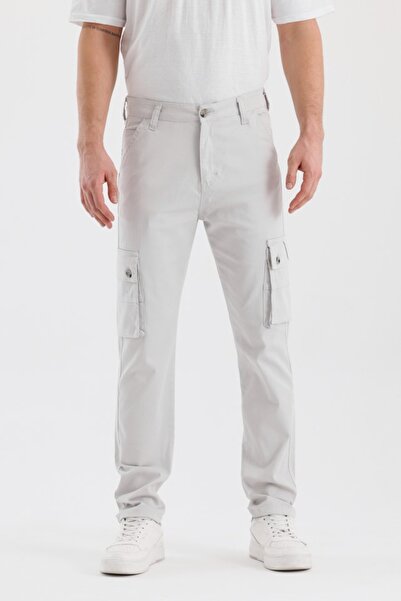 DeepSEA Ανδρικό αθλητικό παντελόνι Stone Regular Cut Lycra Cargo με τσέπες 25...