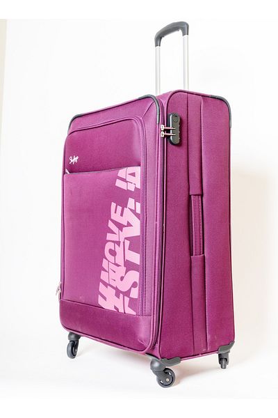 Skybags Rhumba Checked Luggage, Polyester Soft Sided, 28" Purple