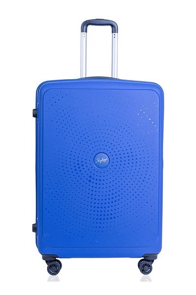 Skybags ZAP Checked Luggage Trolley | Hardcase Polypropylene | 28 | Blue