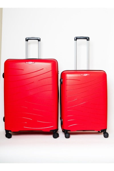 Skybags Set of 3 Polypropylene Maxx Luggage Trolley | 55/67/79, Red