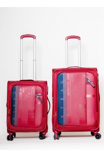 Skybags Airway Pro Set of 3 Luggage Expandable, TSA Lock, 20/24/28 Red