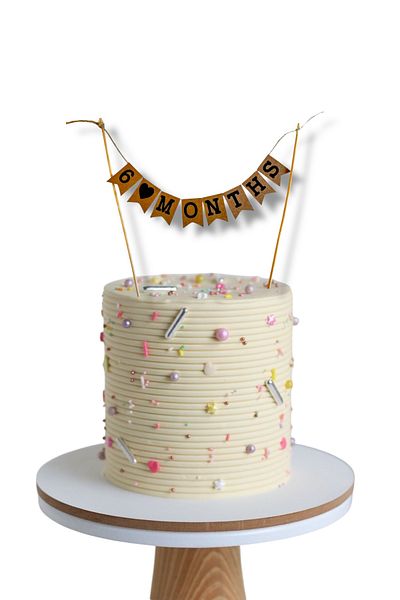Partifabrik Half Year Themed 6 Months Cake Ornament