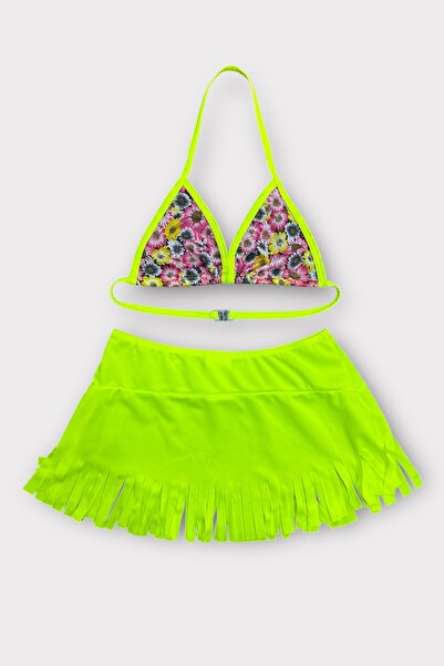 Nilmay mayo Kız Çocuk Etekli Bikini Takımı