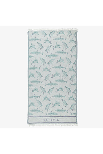 Nautica Unisex Lacivert Desenli Havlu