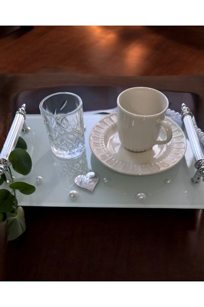CyzHome Engagement Tray with Bonding Silver Pearls
