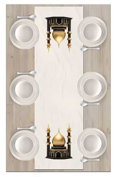 Bertille Home Ramadan Series 140x40 Cm Digital Printed Runner (Ramadan)