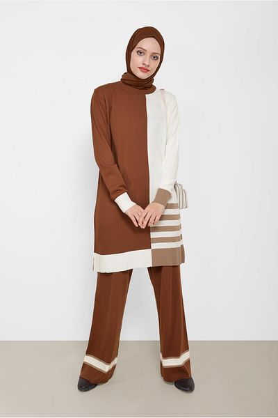 Alvina PANTALON DETALIAT TRIPE TRICOLOR.COSUM TRICK 42117