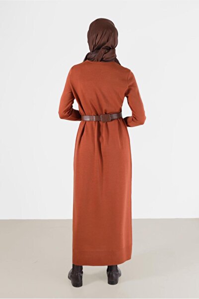 Alvina SAÇ ÖRGÜ DESENLİ TRİKO ELBİSE 42015