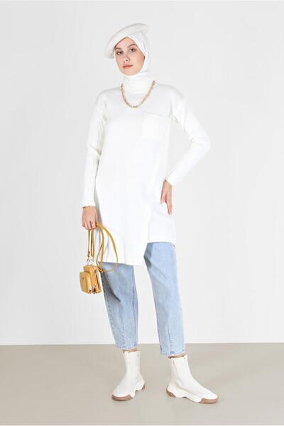 Alvina POCKET DETAIL SLIT TRICOT TUNIC 42058