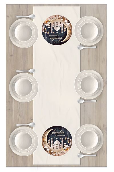 Bertille Home Ramadan Series 140x40 Cm Digital Printed Runner (Ramadan)