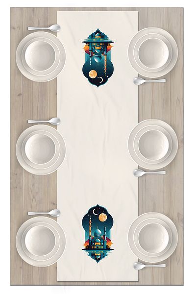 Bertille Home Ramadan Series 140x40 Cm Digital Printed Runner (Ramadan)