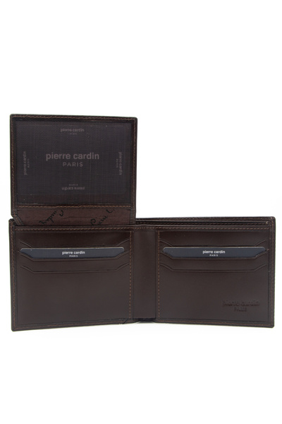 Pierre Cardin Men's Brown Leather Wallet 2044Ik3S