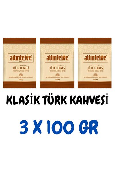 Altıntelve Ground Turkish Coffee 3 X100 Gr