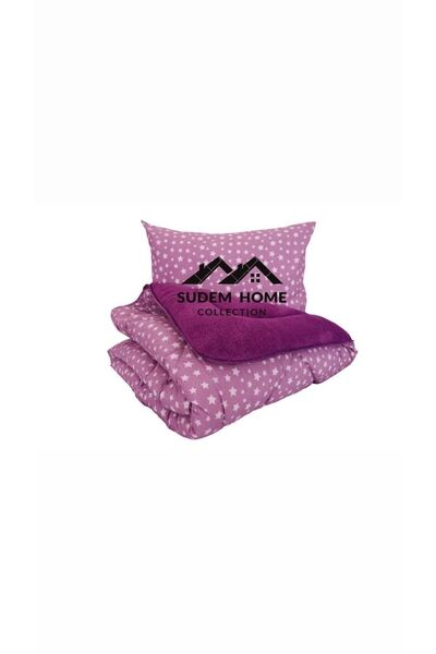 Sudemhome Одномісний двосторонній плюшевий ковдра і наволочка Pofuduk Polar Wellsoft М'яка ковдра