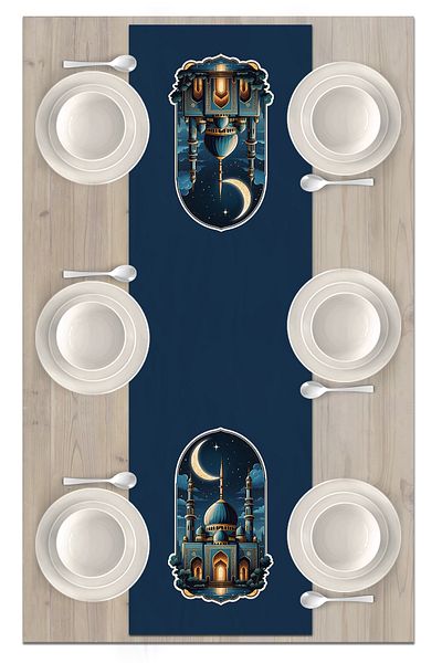 Bertille Home Ramadan Series 140x40 Cm Digital Printed Runner (Ramadan)