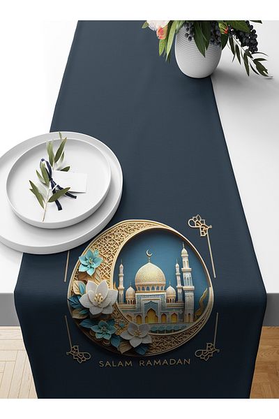 Bertille Home Ramadan Series 140x40 Cm Digital Printed Runner (Ramadan)