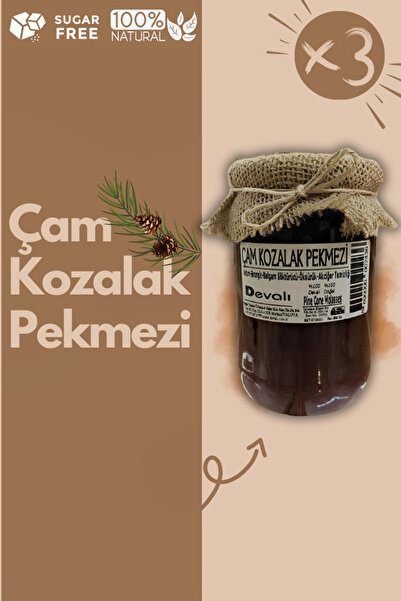 dr devalı 3 Adet Doğal Çam Kozalak Pekmezi (Şekersiz) - Üst Solunum Yolu Enfe...