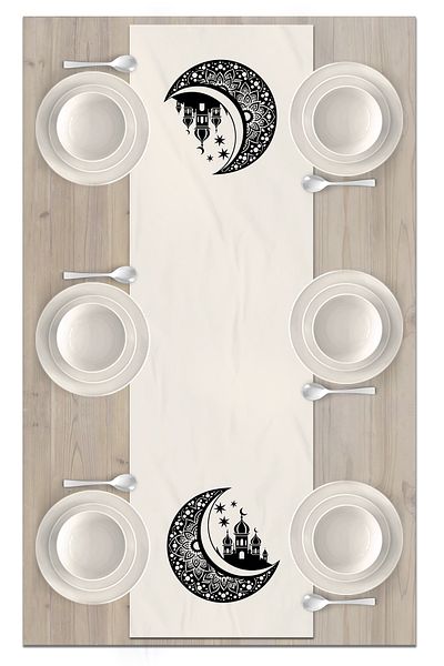 Bertille Home Ramadan Series 140x40 Cm Digital Printed Runner (Ramadan)