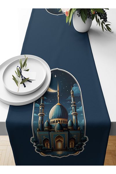 Bertille Home Ramadan Series 140x40 Cm Digital Printed Runner (Ramadan)