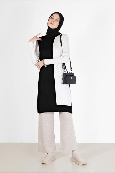 Alvina BIRD DETAILED 2-COLOR KNITWEAR TUNIC 42105