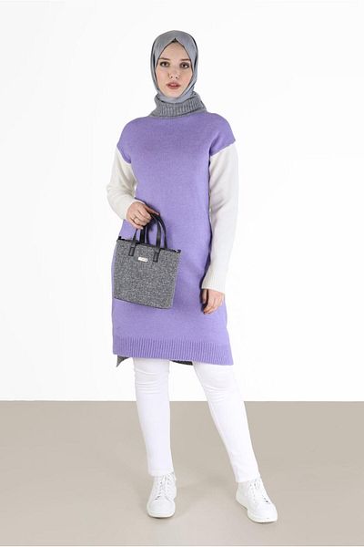 Alvina 3 COLOR FISHER COLLAR KNITWEAR TUNIC 42054