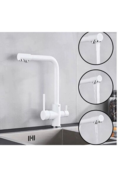 ŞENPRES E.m.white Purified 3 Way Kitchen Faucet