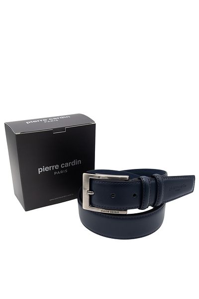 Pierre Cardin Navy Blue Leather Men's Belt Pc-2009Ls0
