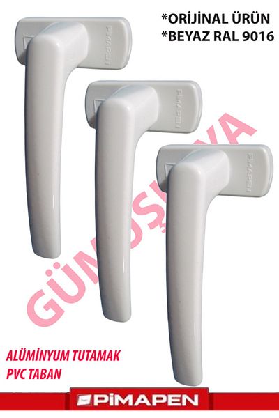 pimapen 3 Pieces-original® Window Handle with Brand Logo (WHITE) 153gram/pcs