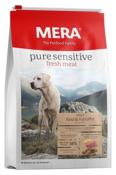 Mera Pure Sensitive Tahılsız Taze Sığır Etli ve Patatesli Köpek Maması 12.5kg...