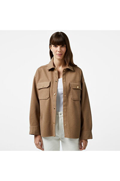 Nautica Kadın Kahverengi Regular Fit Gömlek