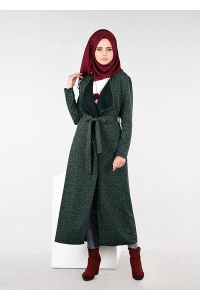 TRENDTESETTÜR Γυναικείο Πράσινο (Σμαραγδένιο) Λεπτομερές Μπουφάν 4933