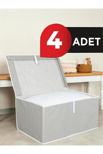 Smyak Κουτί Mega Size Grey Covered - 60*40*30, 4 τεμάχια