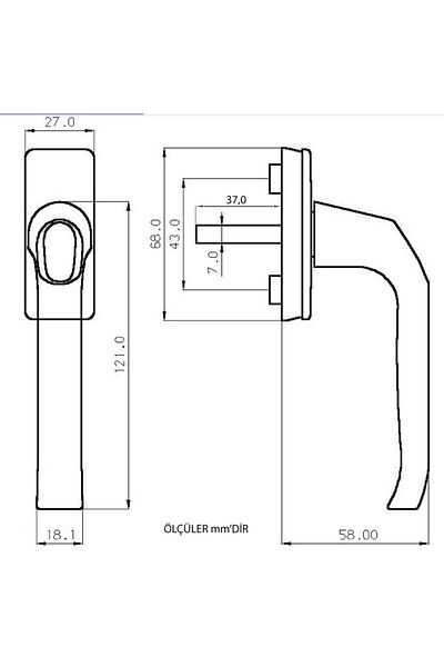 pimapen 4 Pieces-white Original® Window Handle with Brand Logo 153gram/pcs