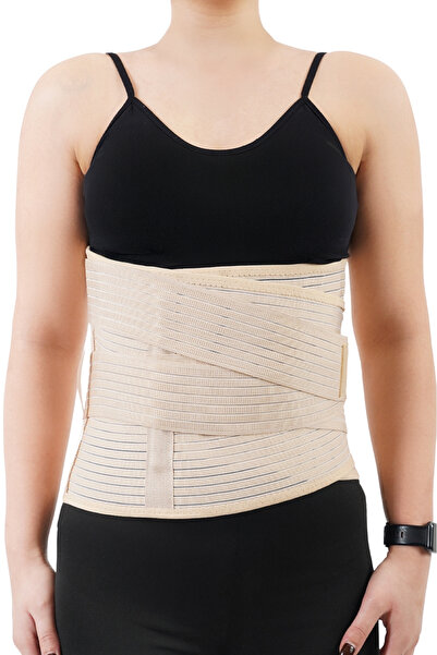 FixiCure Lumbar Saccular Steel Underwire Lumbar Hernia Corset - Orthopedic Medical Corset with Pad Support 26cm