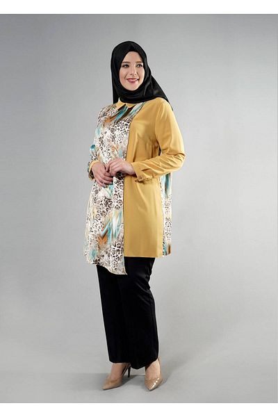TRENDTESETTÜR Γυναικείο Πράσινο (MINT) T 4918 Silky Crep Hijab Tunic